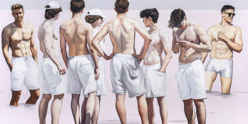 Beginning XI, 2024, oil on canvas, 100x200 cm