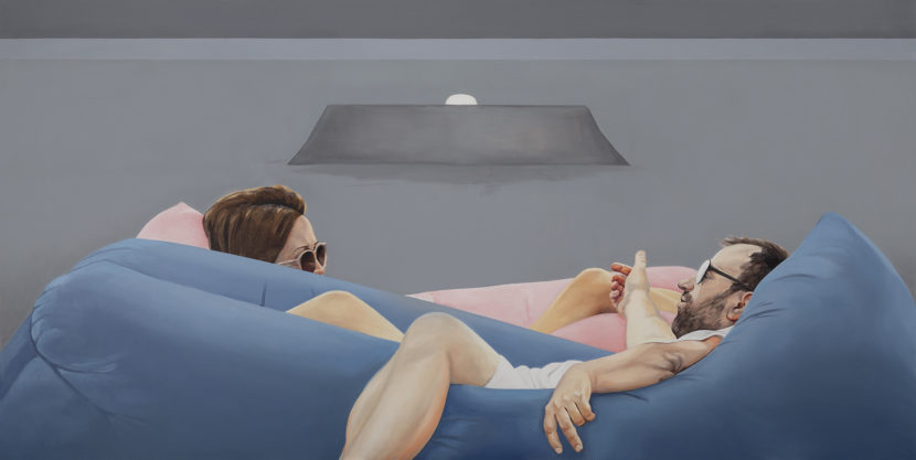 Beginning V, 2024, oil on canvas, 100x200 cm